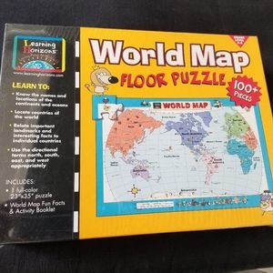World map floor puzzle - new in packaging
